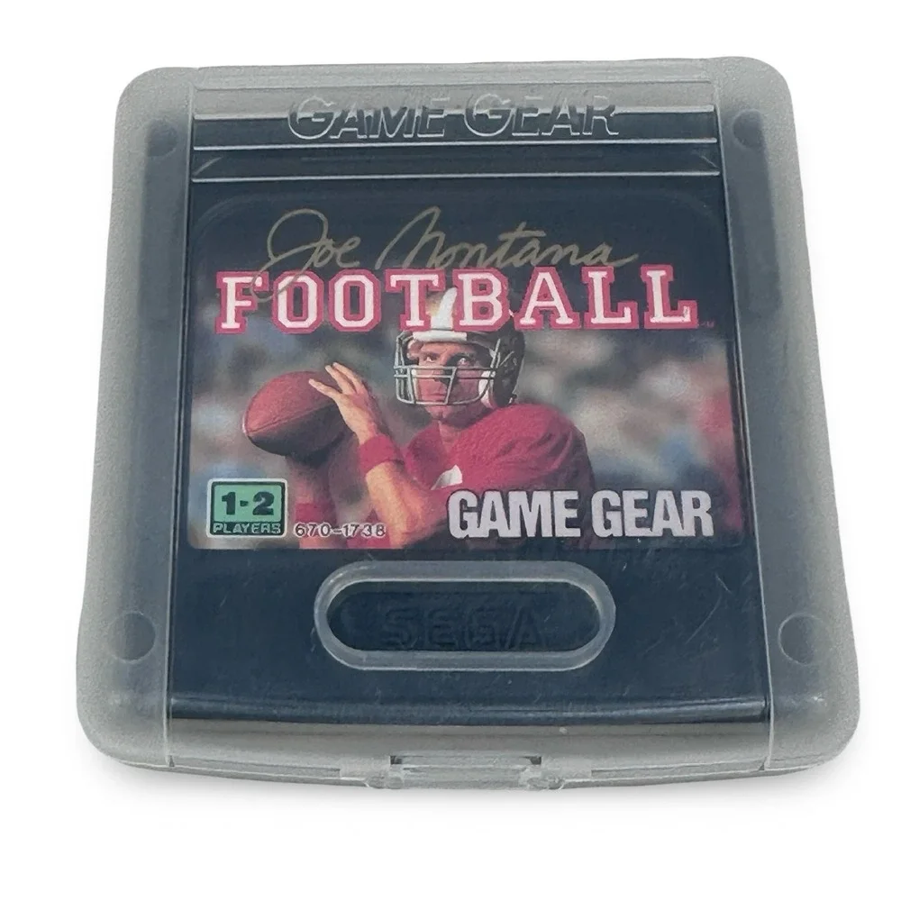 Joe Montana Football Sega Game Gear Video Game Cartridge 670-1738 with Case